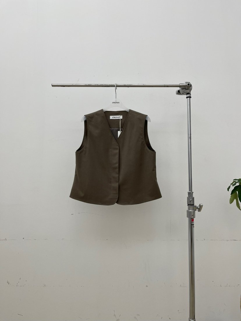 ATMOSPHERE韓國直郵㊣女士新款職業熱賣真品休閑25秋冬馬甲羊毛ATMOSPHERE/BLING馬甲