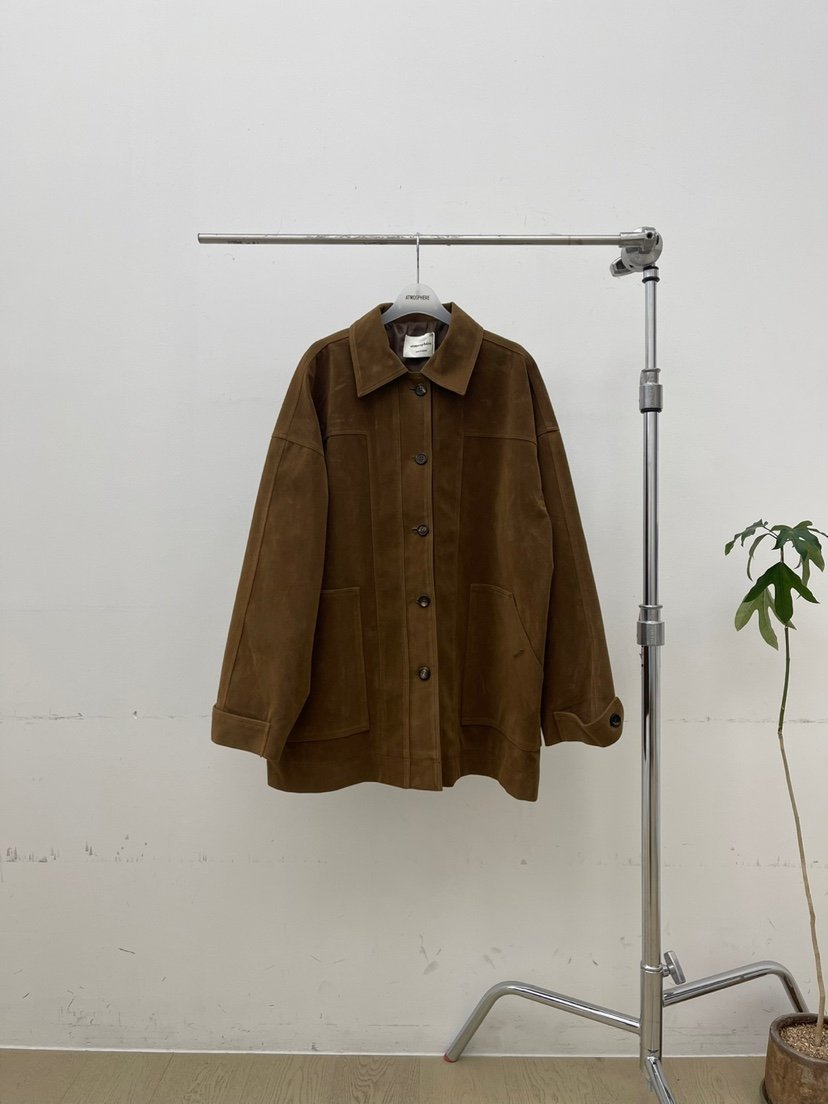 ATMOSPHERE韓國直郵㊣女裝新品職業推薦25秋冬人氣夾克絨面革ATMOSPHERE/BLING夾克