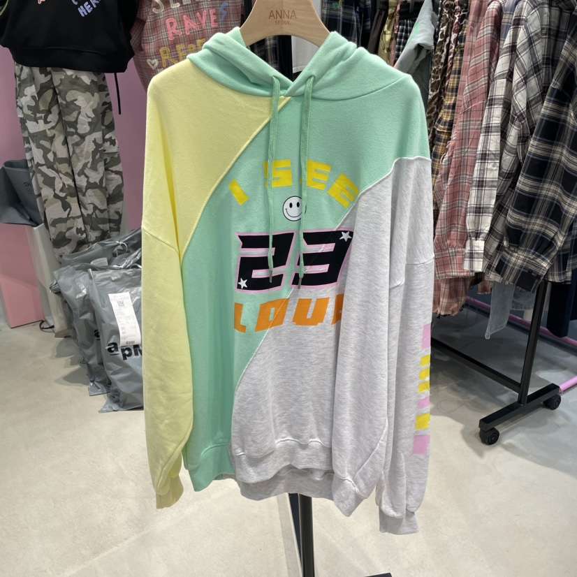ANNA韓國直郵㊣女士新品人氣真品25秋冬推薦時尚休閑衛衣兜帽ANNA衛衣