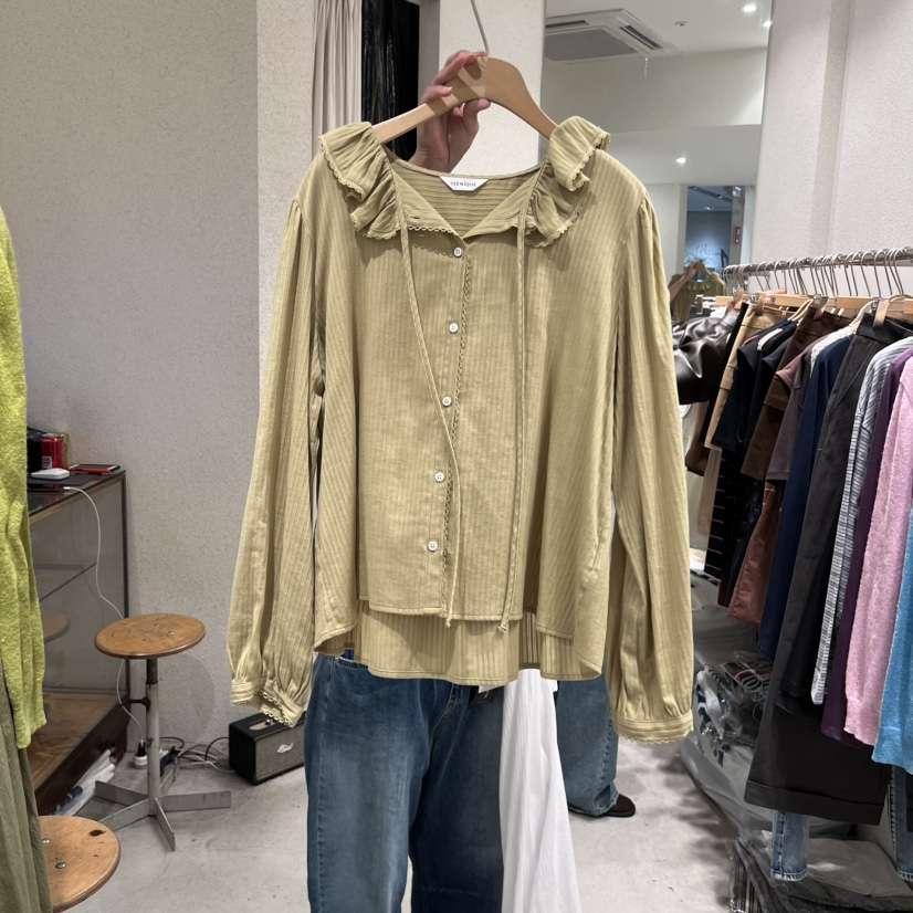 SSEMIENNE東大門㊣代購女士新品25秋冬職業真品時尚襯衫蕾絲衫SSENIQUE襯衫/蕾絲衫