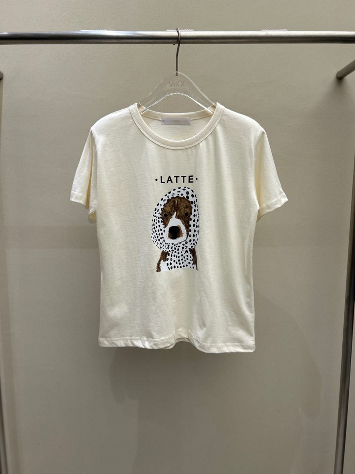 LATTE-P東大門㊣直郵女裝新款休閑人氣25秋冬真品時尚職業T恤LATTE-PT恤