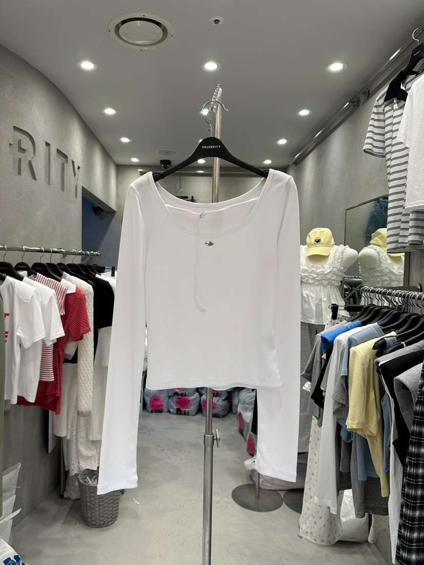 CELEBRITY-A韓國直郵㊣女士新品休閑職業推薦真品25秋冬長袖T恤CELEBRITY-A長袖T恤