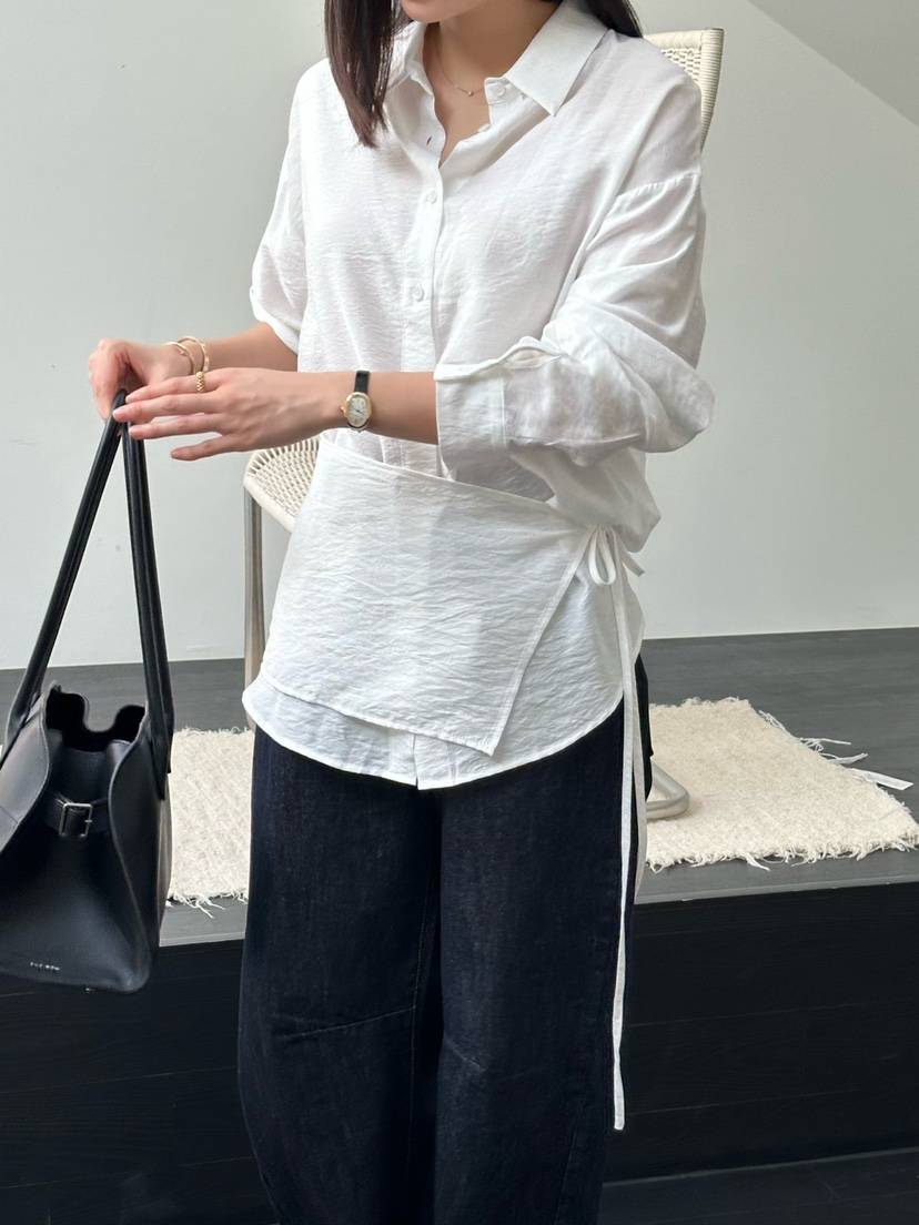 LE VASE韓國代購㊣女士新款時尚真品休閑人氣25秋冬襯衫蕾絲衫LE VASE襯衫/蕾絲衫