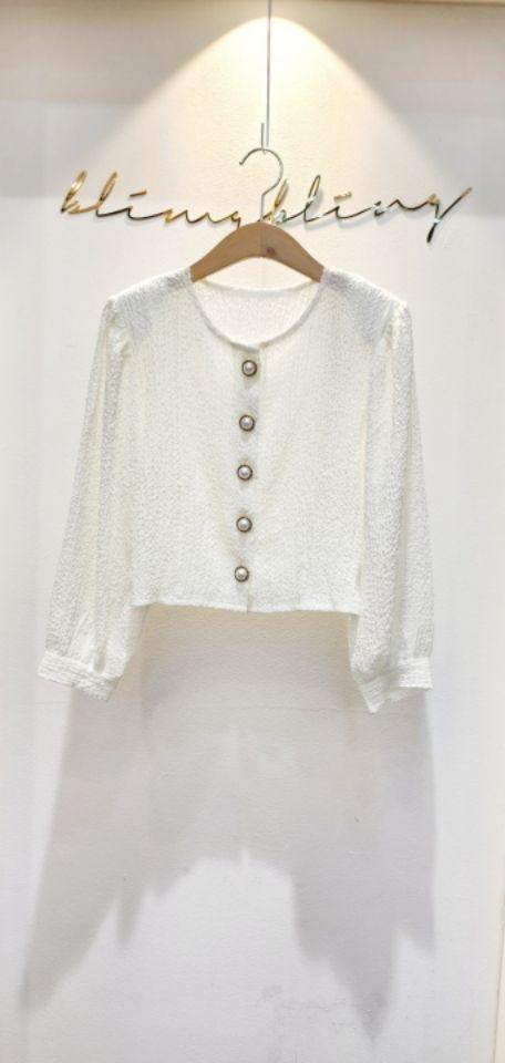 BLING BLING-S韓國直郵㊣女士新品25秋冬推薦真品襯衫蕾絲衫BLING BLING-S襯衫/蕾絲衫