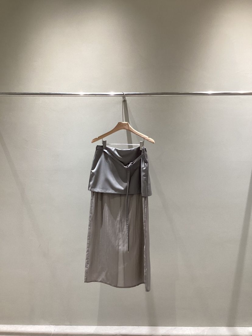 NEAR LEAP-P東大門㊣代購女裝新款真品時尚休閑長裙絲綢雙層NEAR LEAP長裙