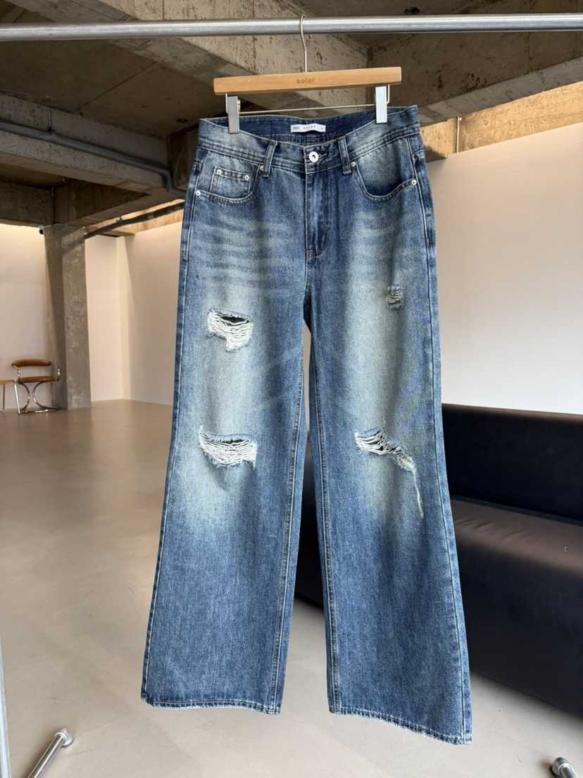 SOLAR東大門㊣直郵女裝新品25秋冬休閑真品職業時尚熱賣牛仔褲SOLAR牛仔褲