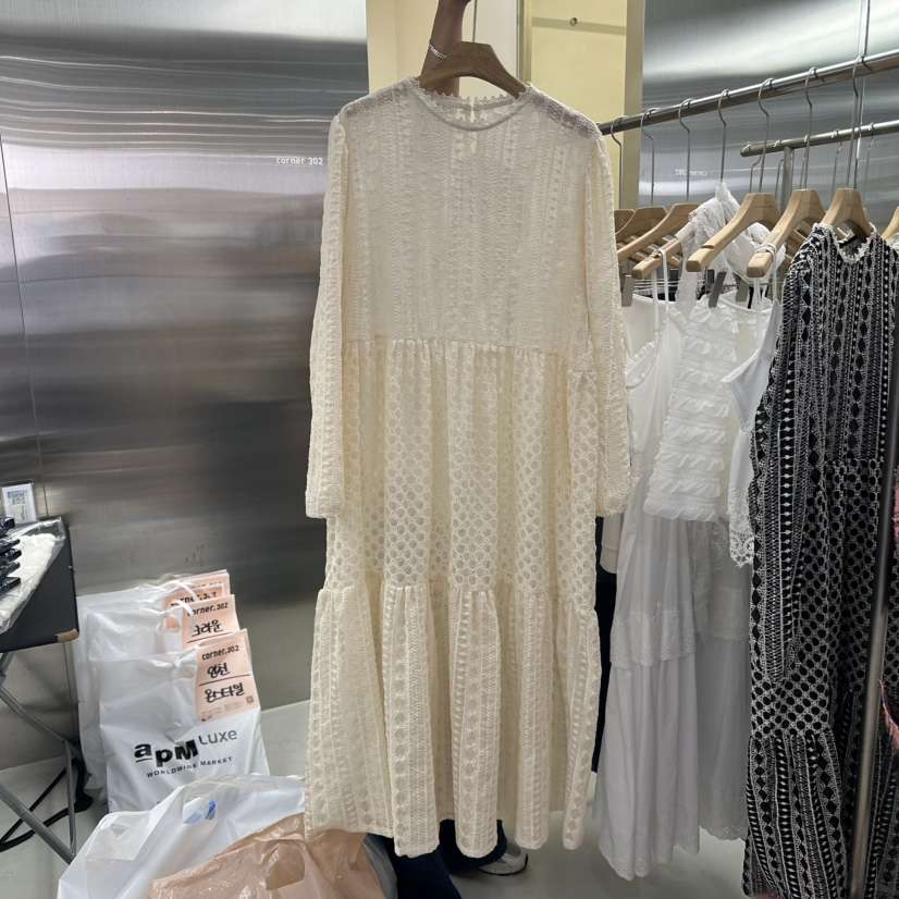 CORNER韓國直郵㊣女裝新款休閑推薦真品25秋冬熱賣連衣裙刺繡CORNER.302連衣裙