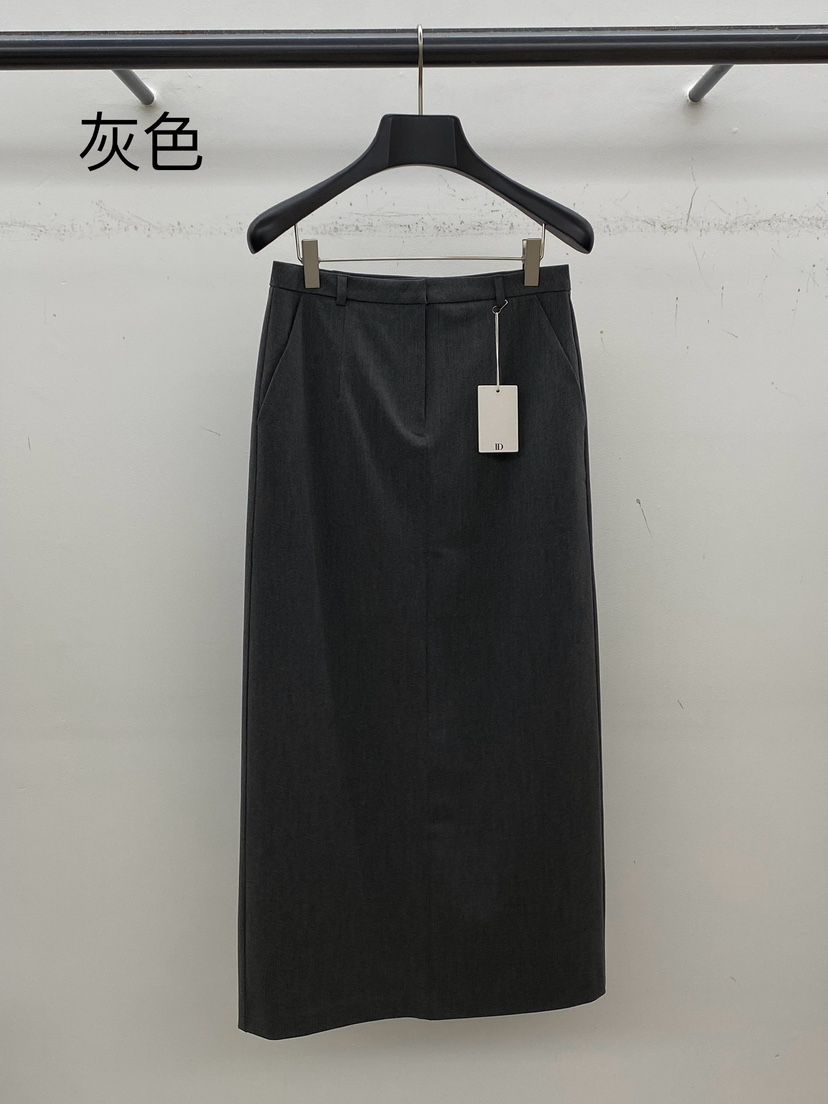 ID東大門㊣實拍女士新款時尚25秋冬人氣職業真品長裙腰帶長款ID長裙
