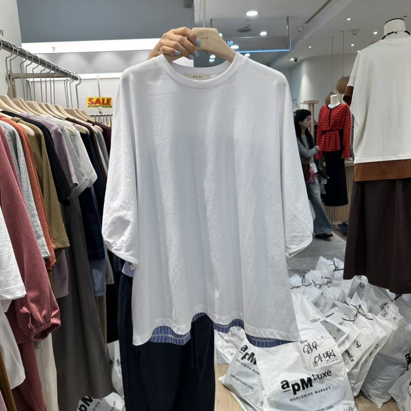 REVE-L東大門㊣實拍女裝新品時尚25秋冬休閑推薦職業熱賣T恤REVE-LT恤