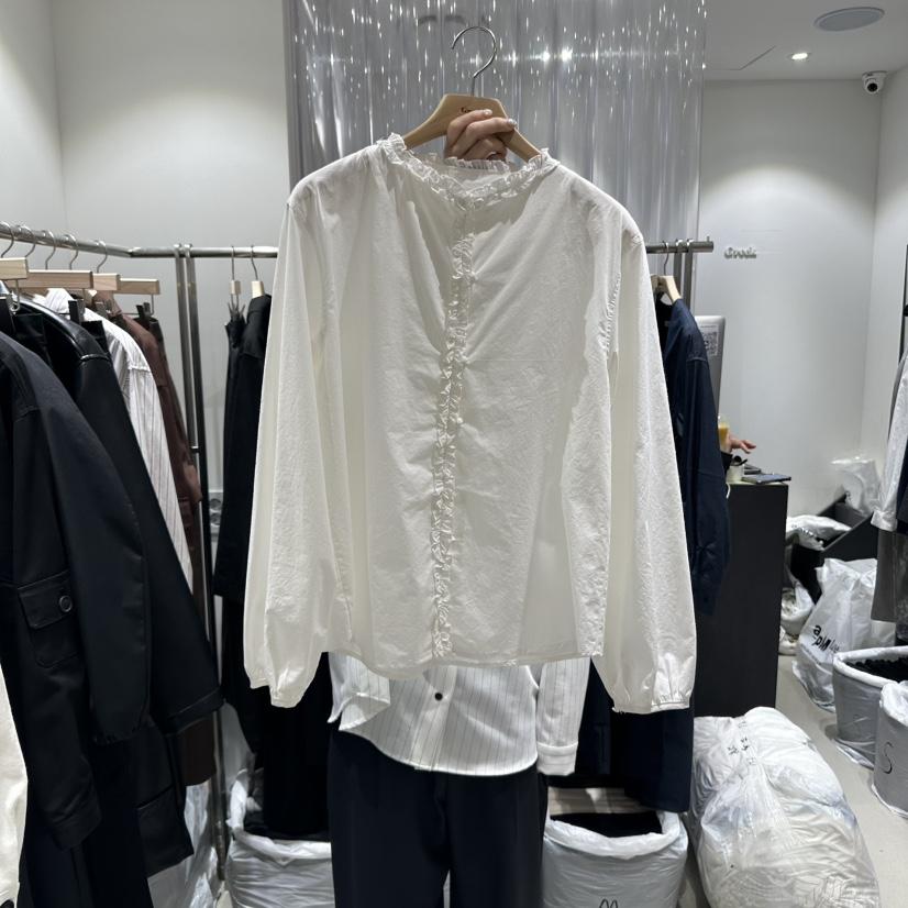GREEK東大門㊣實拍女裝新款熱賣真品襯衫蕾絲衫泡泡袖荷葉邊GREEK襯衫/蕾絲衫