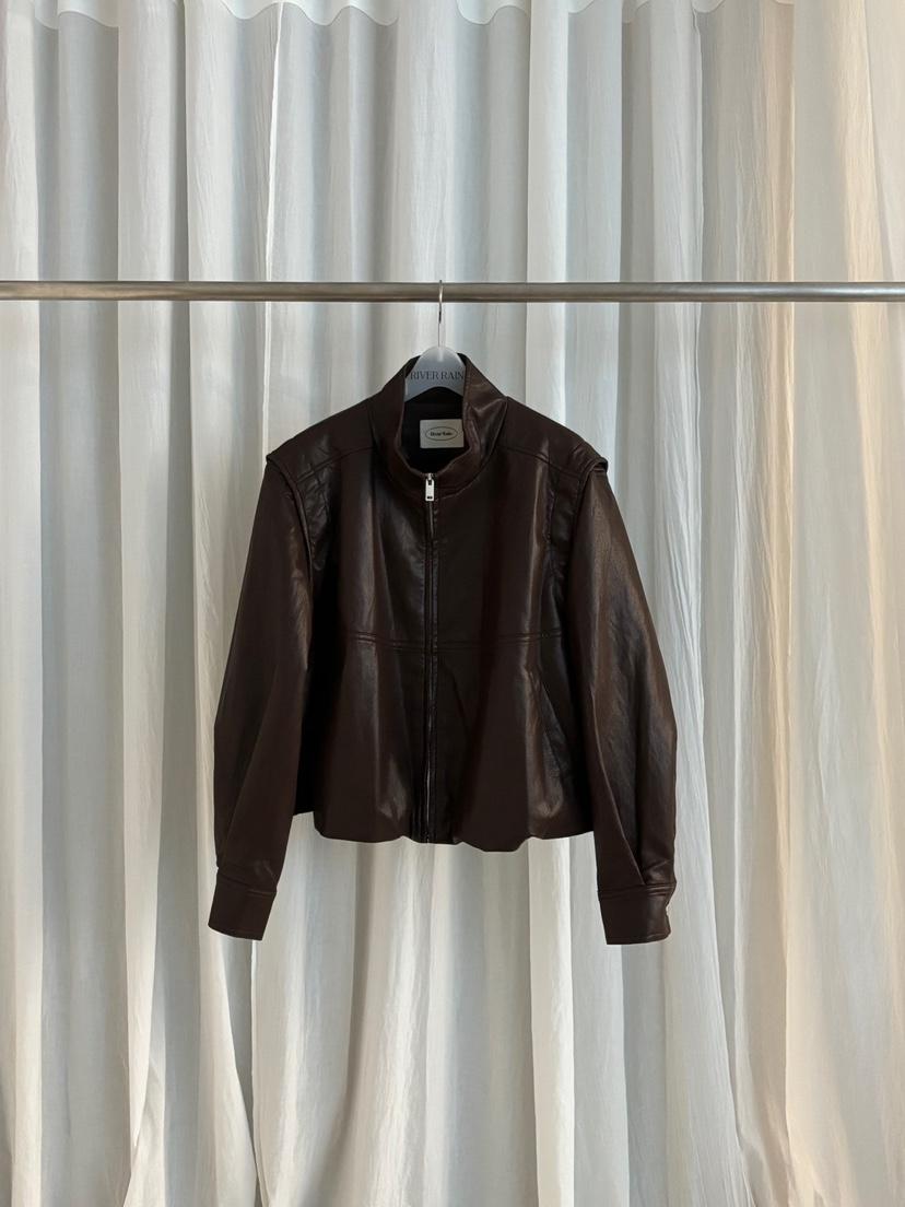 RIVER RAIN韓國代購㊣女士新品25秋冬休閑真品職業夾克皮革RIVER RAIN夾克