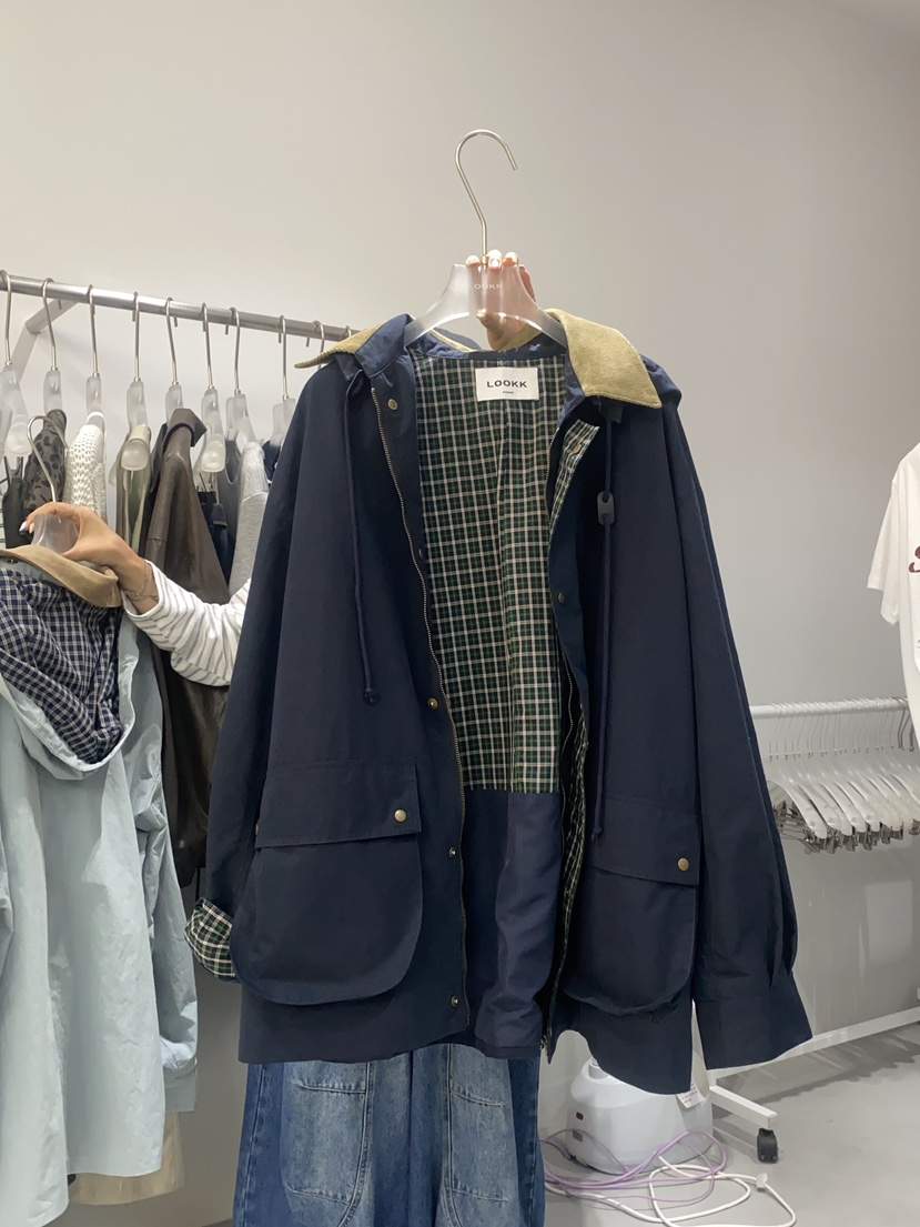 LOOKK韓國直郵㊣女裝新品職業休閑時尚人氣25秋冬推薦夾克格紋LOOKK夾克