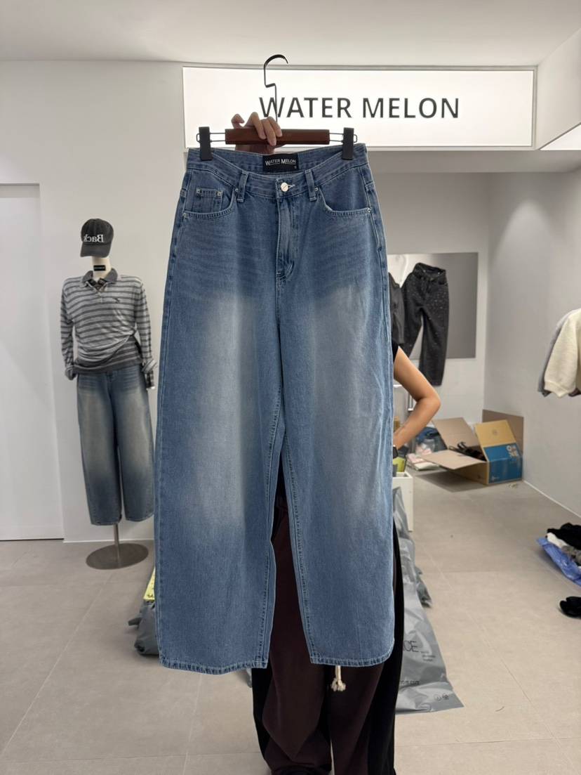 WATERMELON韓國代購㊣女士新款人氣25秋冬推薦時尚熱賣牛仔褲de goyou牛仔褲