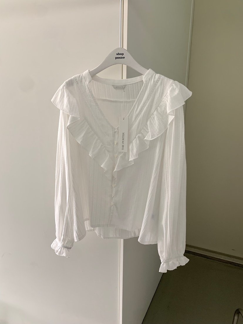 SHOP POSTER東大門㊣代購女士新款休閑時尚推薦襯衫蕾絲衫SHOP_POSTER襯衫/蕾絲衫
