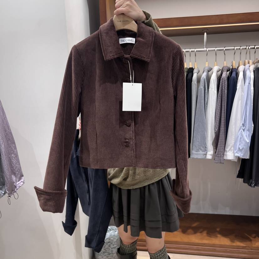 THE CAMEL韓國代購㊣女裝新品人氣夾克燈心絨the came_l 家夾克