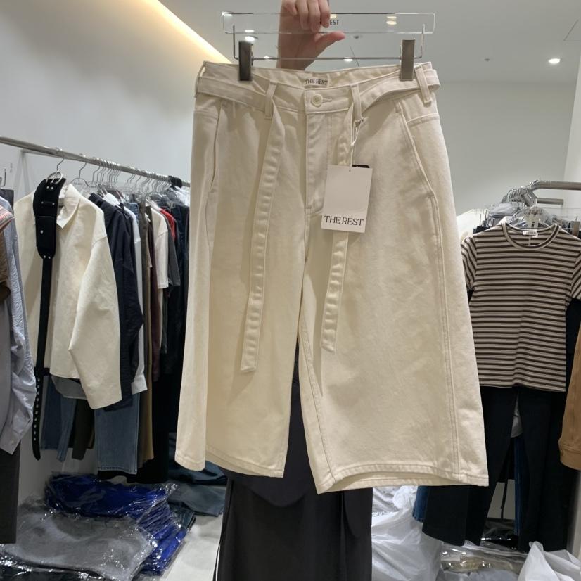 THE REST東大門㊣實拍女士新品推薦時尚真品熱賣短褲含腰帶THE REST/UNNOEUD短褲