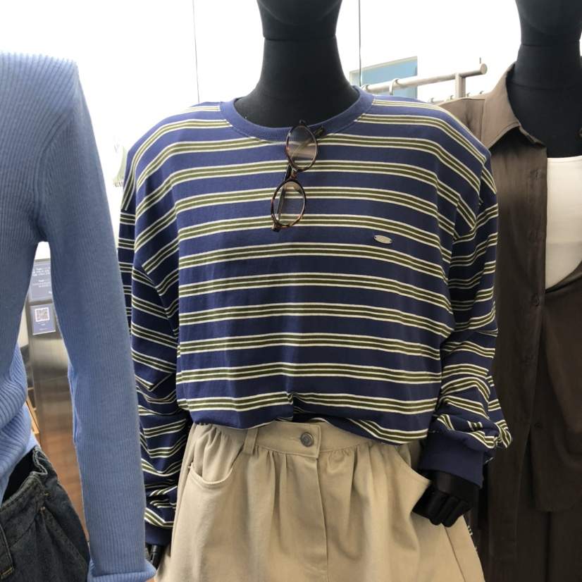 GABIZON東大門㊣代購女士新品人氣休閑熱賣25秋冬長袖T恤條紋GABIZON長袖T恤
