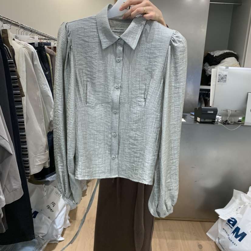 MEET ME東大門㊣代購女裝新品休閑時尚人氣職業襯衫蕾絲衫MEET ME襯衫/蕾絲衫