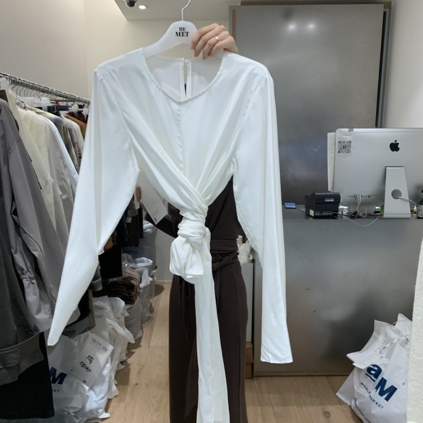 MEET ME韓國代購㊣女士新款推薦熱賣時尚真品25秋冬襯衫蕾絲衫MEET ME襯衫/蕾絲衫