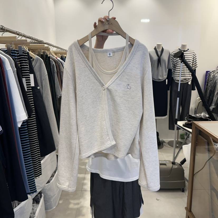 TAN&amp;COMO東大門㊣代購女士新品人氣休閑時尚針織衫假兩件tan-COMO針織衫