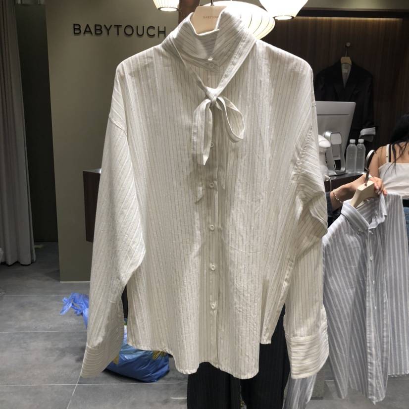 BABYTOUCH韓國直郵㊣女裝新款25秋冬熱賣推薦襯衫蕾絲衫含脖帶BABYTOUCH襯衫/蕾絲衫