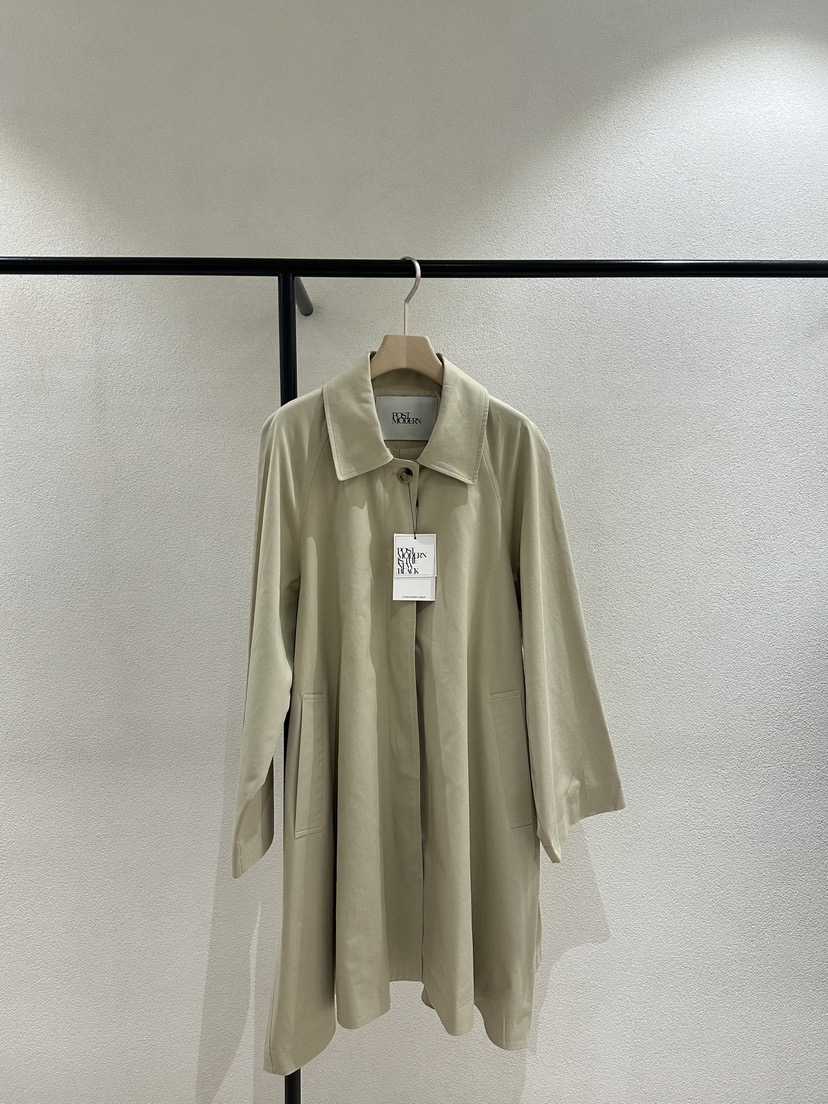 POSTMODERN東大門㊣直郵女士新款25秋冬真品長款風衣含腰帶POSTMODERN長款風衣