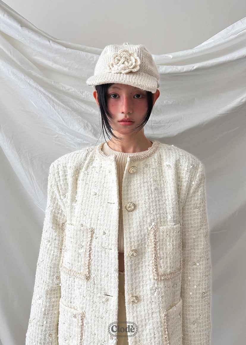 CLODE東大門㊣實拍女士新款熱賣推薦人氣職業25秋冬帽子花朵CLODE帽子