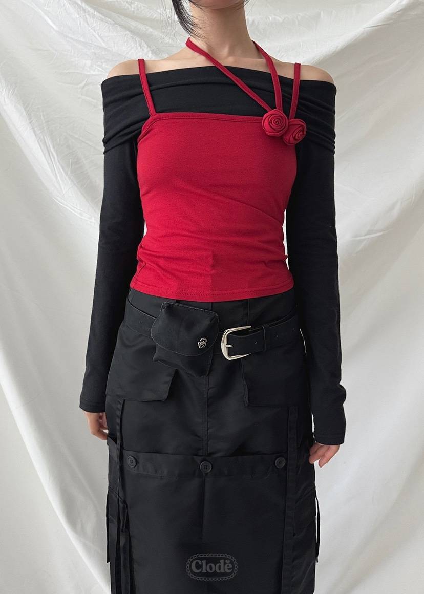 CLODE韓國代購㊣女士新品25秋冬推薦休閑人氣時尚套裝套裝露肩CLODE套裝