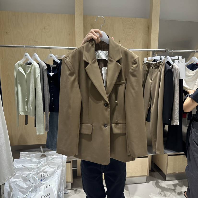 DEUO韓國代購㊣女士新款熱賣25秋冬職業休閑真品推薦人氣夾克DEUO夾克