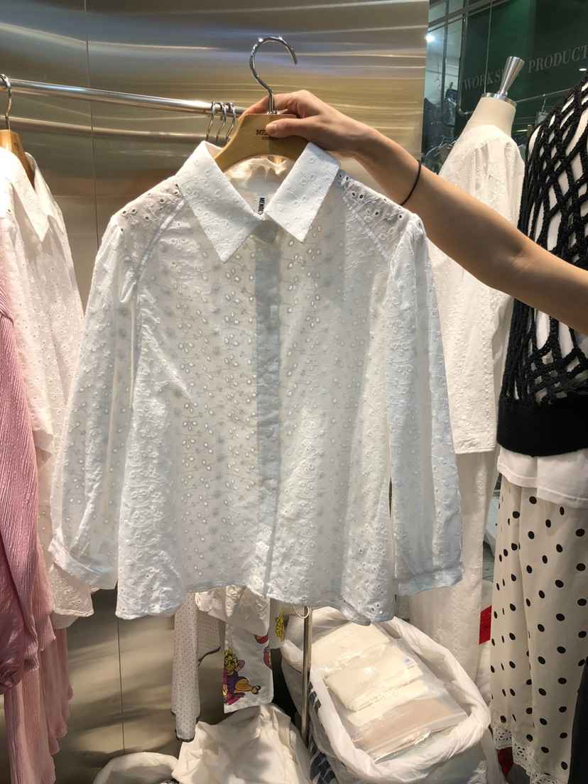 MENDL S韓國代購㊣女裝新品25秋冬職業真品時尚襯衫蕾絲衫MENDL S襯衫/蕾絲衫