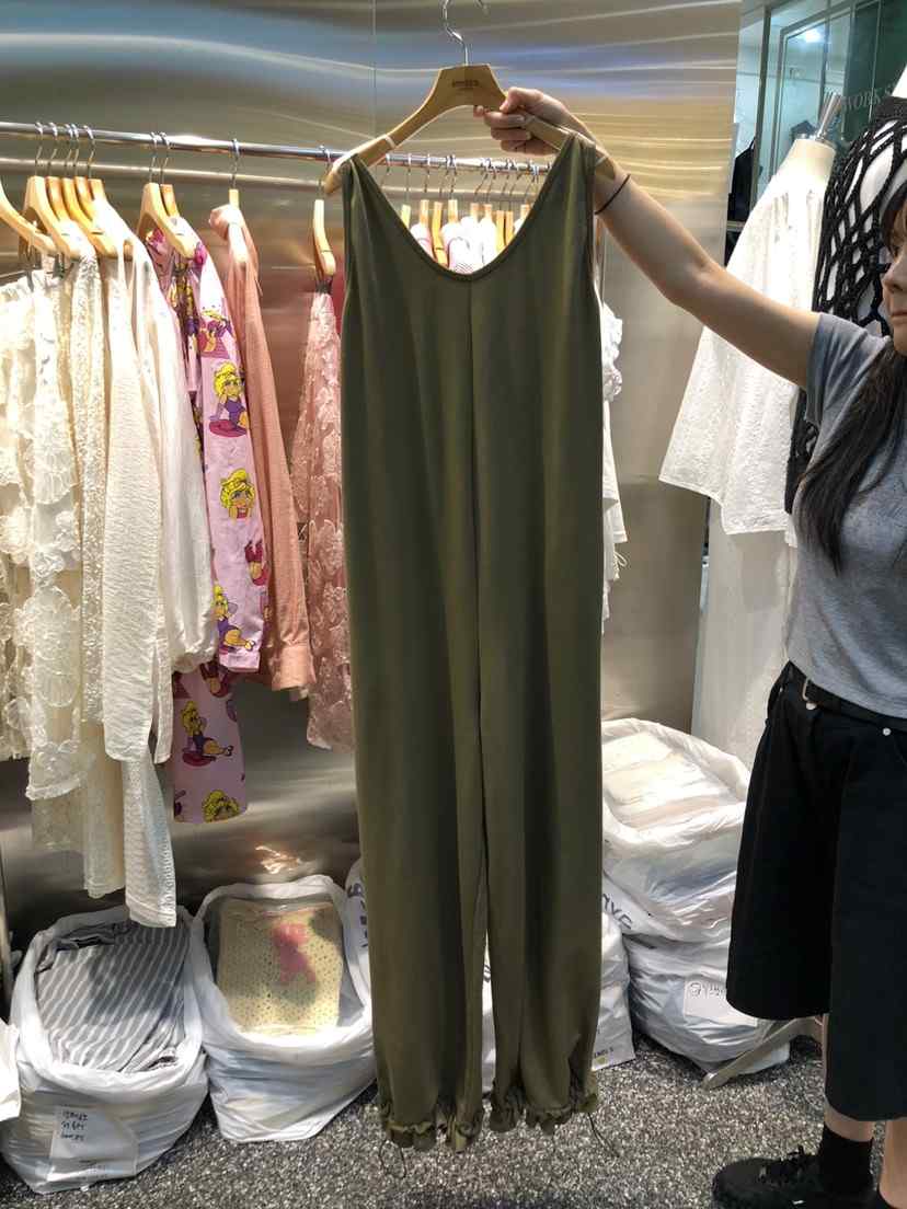MENDL S東大門㊣直郵女士新品休閑職業時尚推薦連體褲荷葉邊MENDL S連體褲