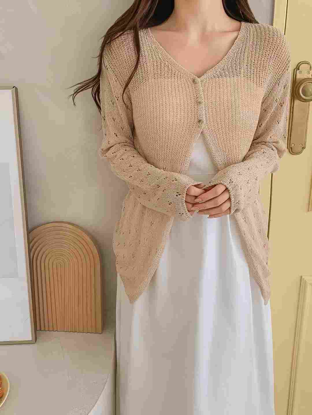 EPI JEAN-T韓國代購㊣女裝新品25秋冬職業針織衫寬松開衫EPI JEAN-T針織衫