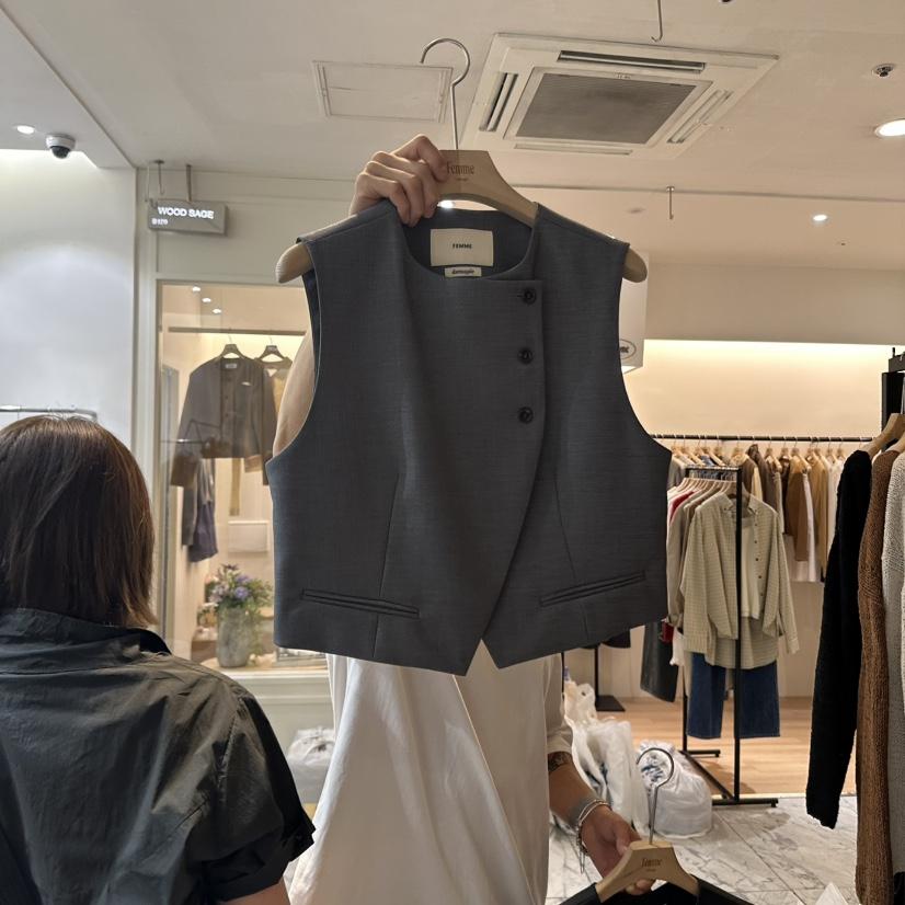 LA MAGIE FEMME韓國代購㊣女士新款25秋冬推薦時尚職業馬甲Lamagie Femme馬甲