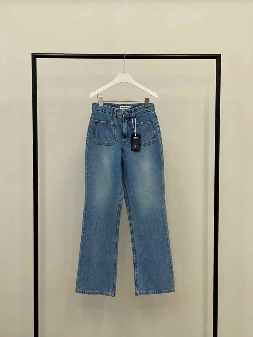 MUCH MORE東大門㊣直郵女裝新品推薦休閑熱賣職業牛仔褲口袋MUCH MORE牛仔褲