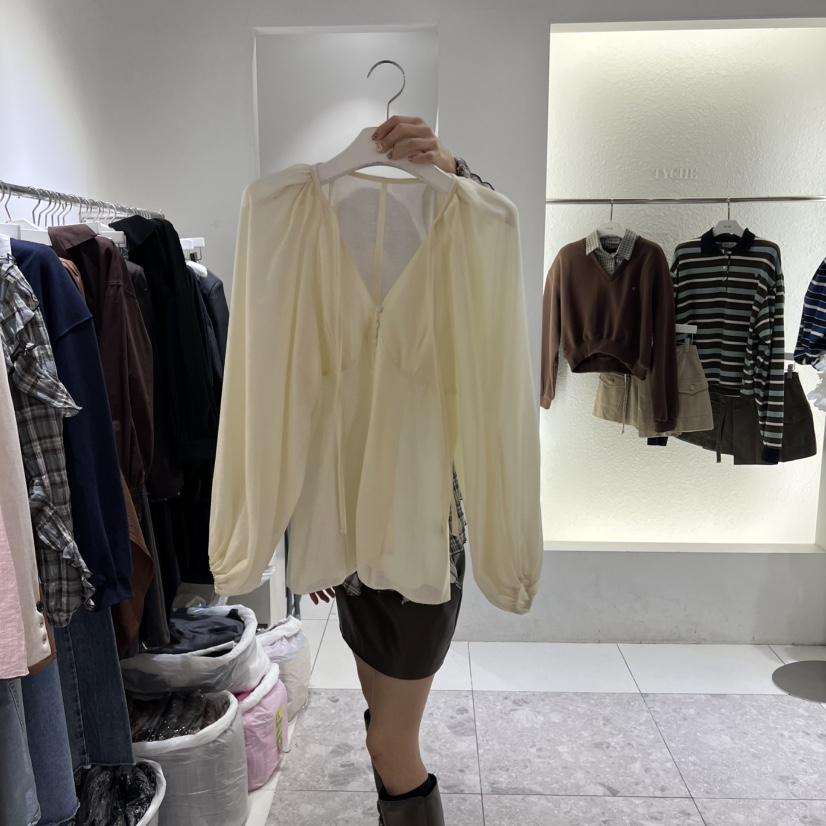 TYCHE韓國代購㊣女裝新品真品熱賣推薦時尚休閑25秋冬襯衫蕾絲衫TYCHE襯衫/蕾絲衫