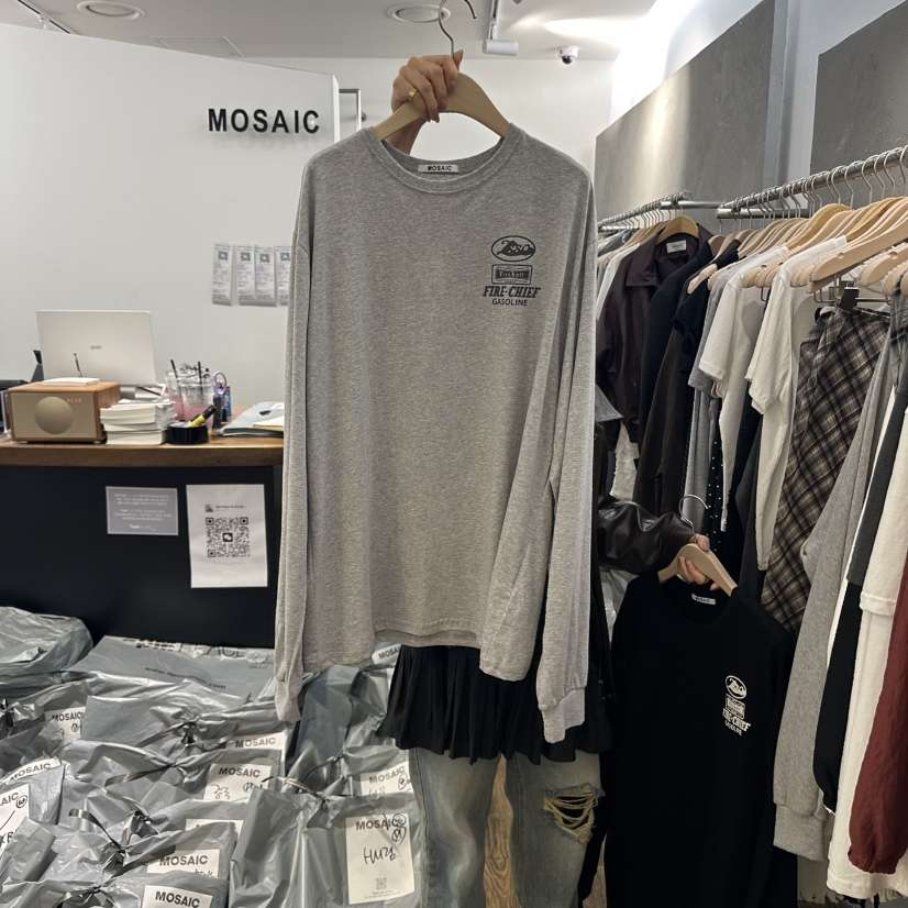 MOSAIC韓國直郵㊣女裝新款25秋冬職業熱賣推薦人氣休閑長袖T恤MOSAIC長袖T恤