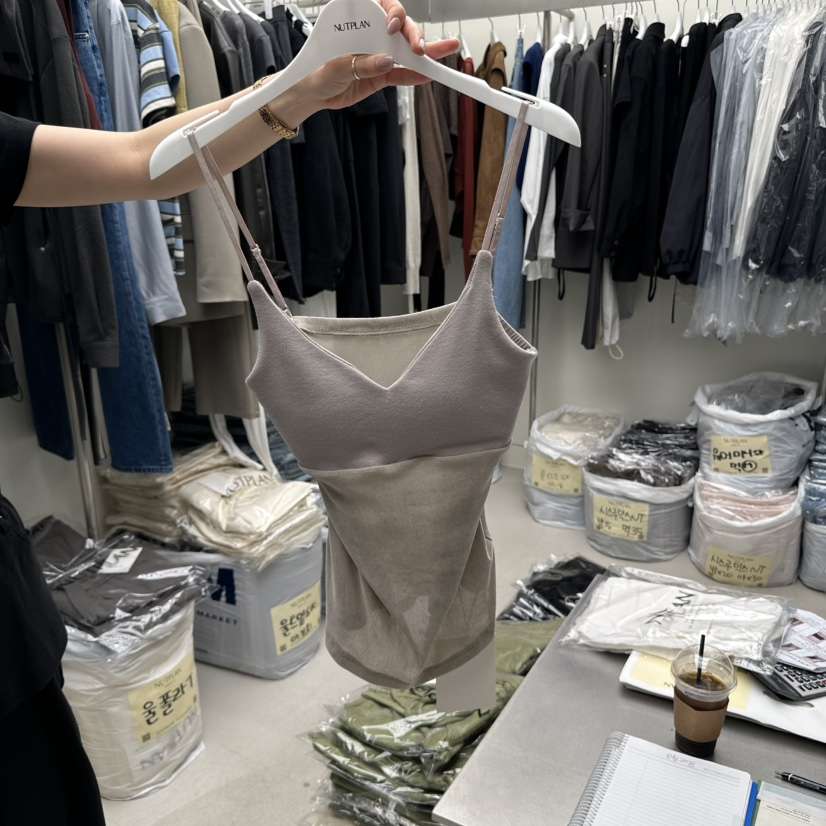 NUTPLAN東大門㊣實拍女士新款25秋冬休閑真品吊帶背心網眼透視NUTPLAN吊帶/背心