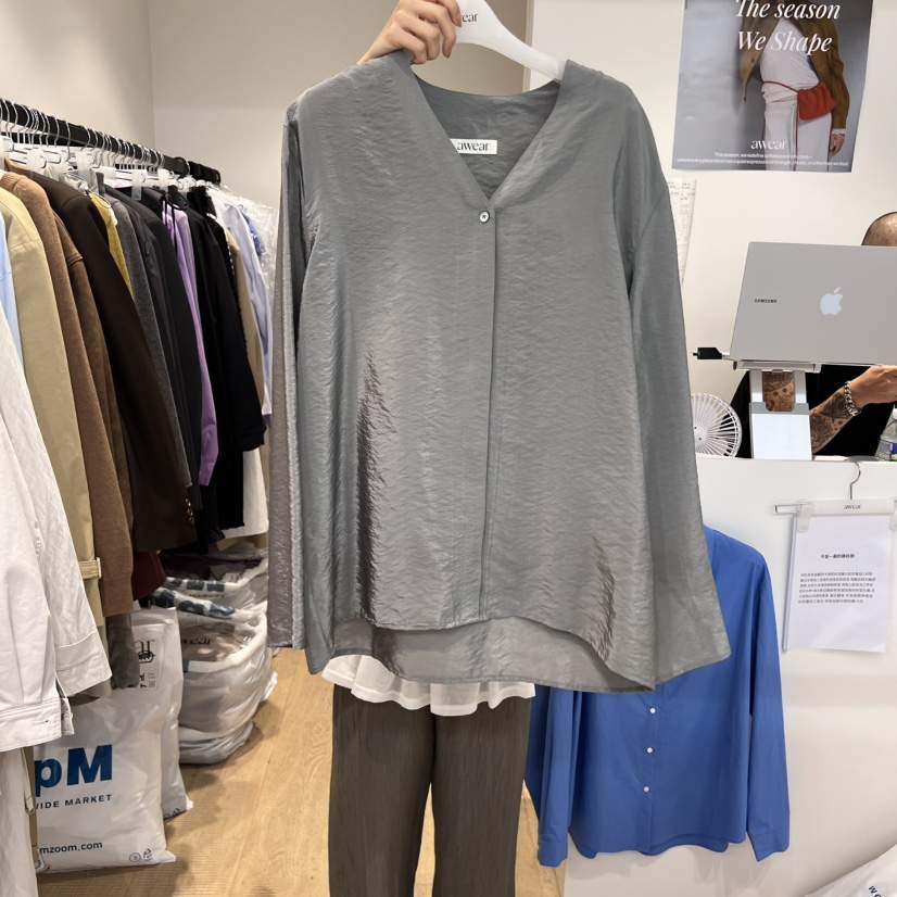 RUMIRU/AWEAR東大門㊣實拍女士新品25秋冬人氣推薦襯衫蕾絲衫awear/RUMIRU襯衫/蕾絲衫