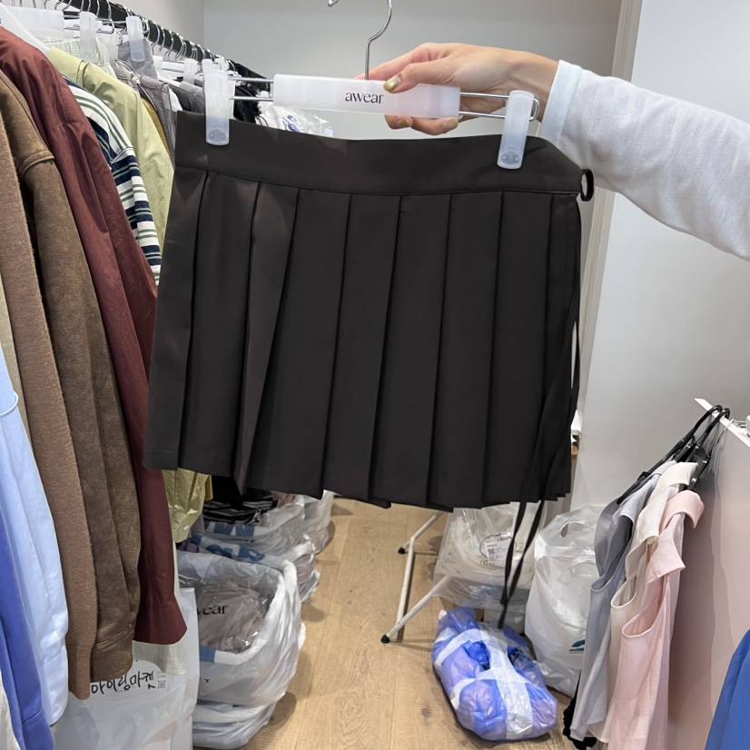RUMIRU/AWEAR東大門㊣實拍女裝新品25秋冬人氣熱賣短裙褶皺awear/RUMIRU短裙