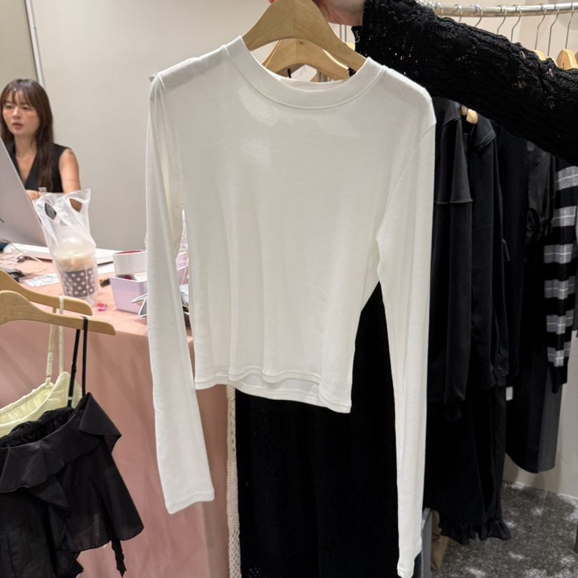 SOF東大門㊣直郵女裝新款熱賣真品25秋冬職業休閑推薦長袖T恤SOF長袖T恤