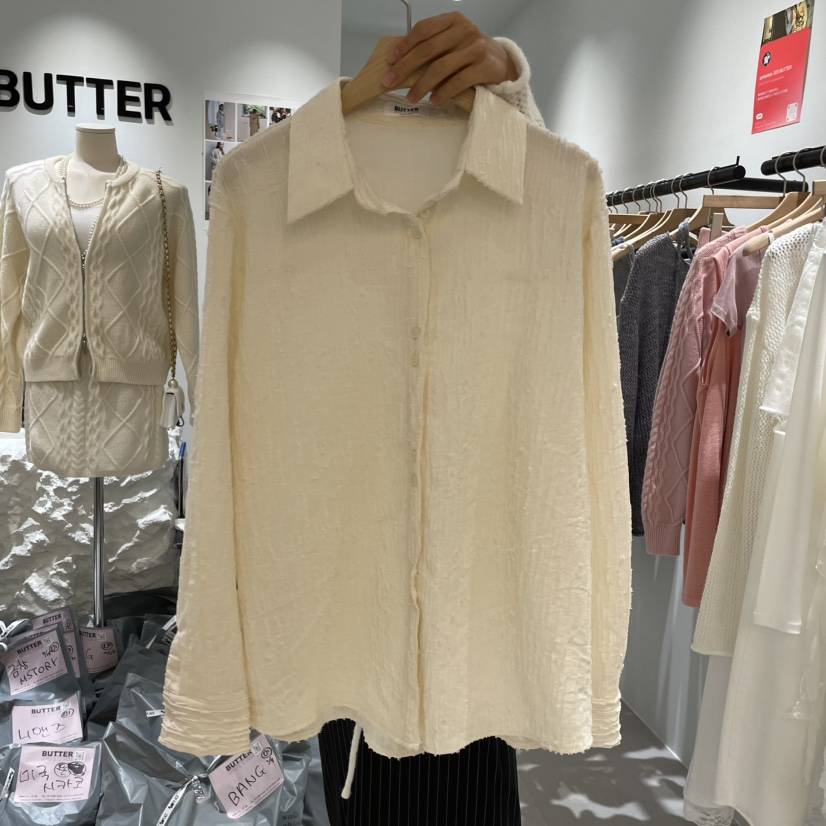 BUTTER-P東大門㊣代購女裝新款25秋冬熱賣真品推薦襯衫蕾絲衫BUTTER-P襯衫/蕾絲衫