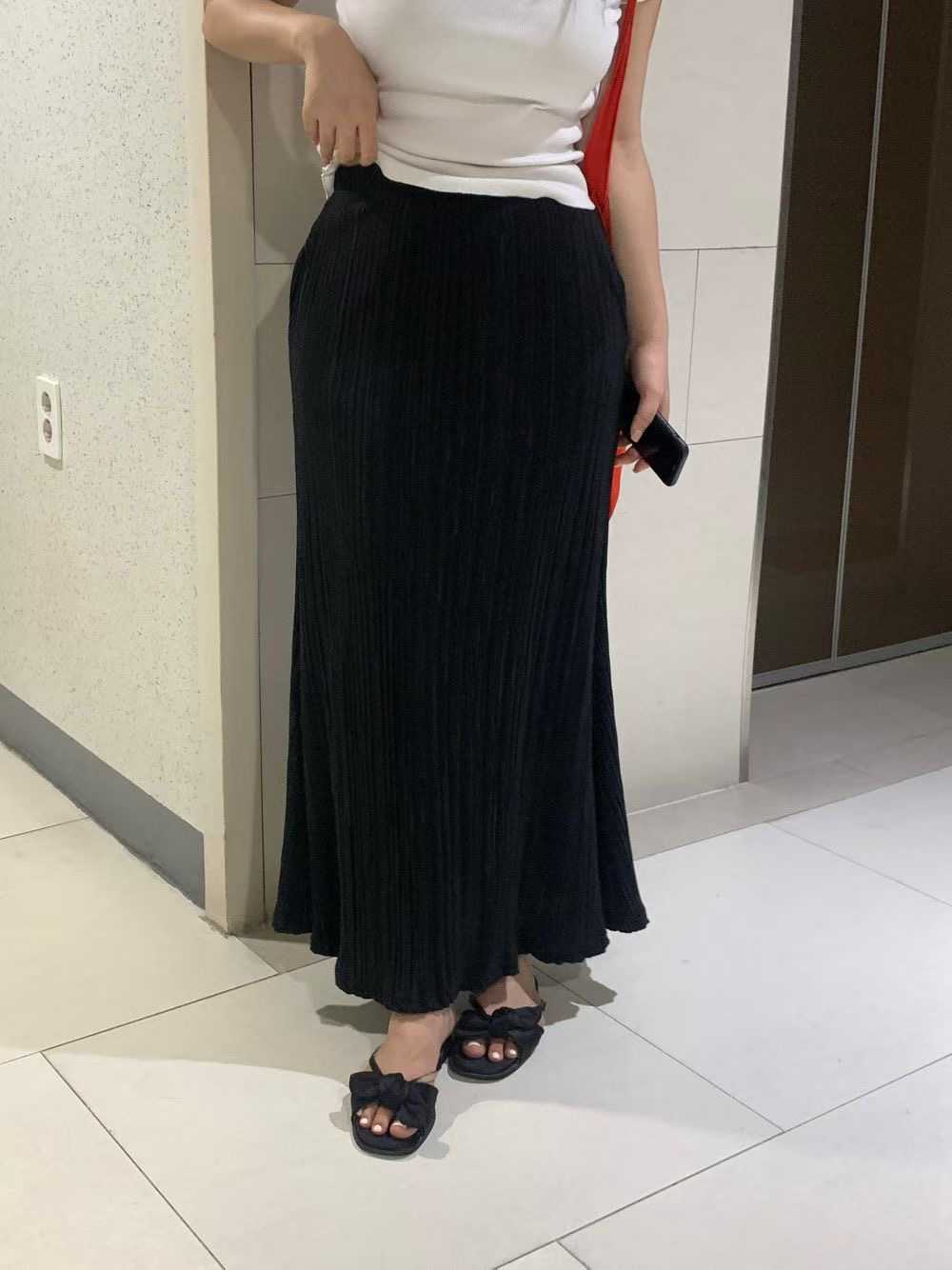UNPLAN韓國代購㊣女裝新款時尚推薦25秋冬人氣職業熱賣長裙UNPLAN長裙