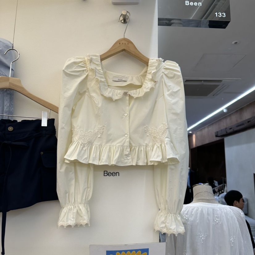 BEEN-A東大門㊣代購女士新品推薦職業休閑25秋冬襯衫蕾絲衫BEEN-A襯衫/蕾絲衫