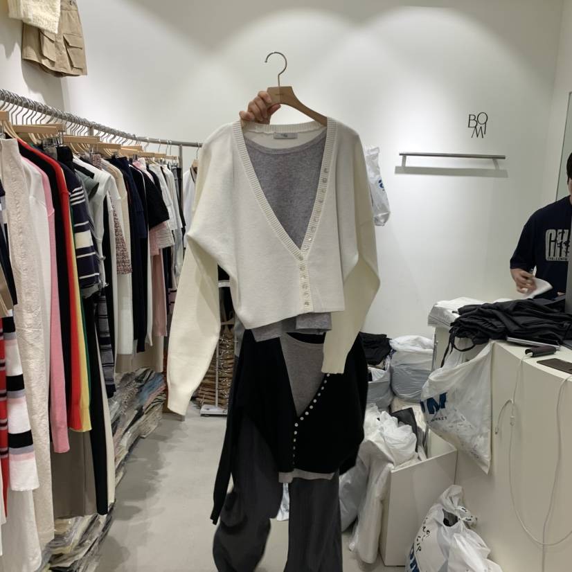BY BOMI東大門㊣直郵女裝新品時尚推薦人氣職業針織衫雙面BY BOMI針織衫