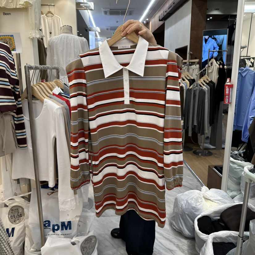 BEEN-A韓國直郵㊣女裝新品職業人氣時尚推薦休閑25秋冬長袖T恤BEEN-A長袖T恤