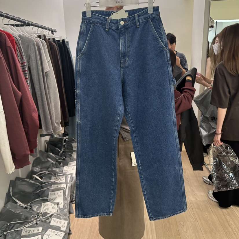 REIRAI韓國代購㊣女裝新品推薦休閑25秋冬職業時尚熱賣牛仔褲Reirai牛仔褲