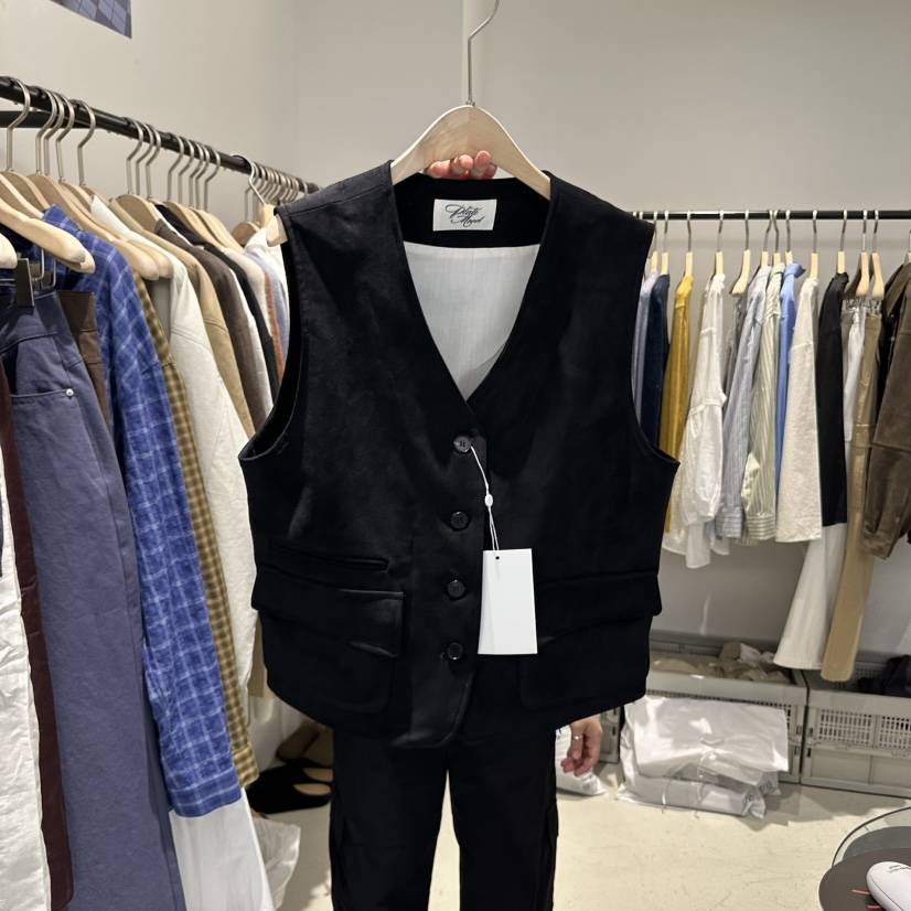 PLATE韓國代購㊣女士新品真品25秋冬時尚休閑人氣熱賣職業馬甲PLATE馬甲