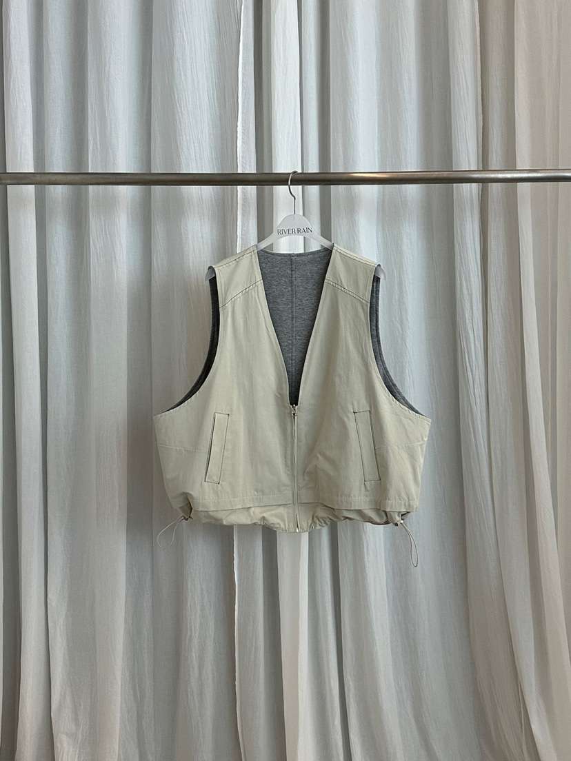 RIVER RAIN韓國代購㊣女士新品熱賣時尚休閑馬甲里外穿雙面RIVER RAIN馬甲