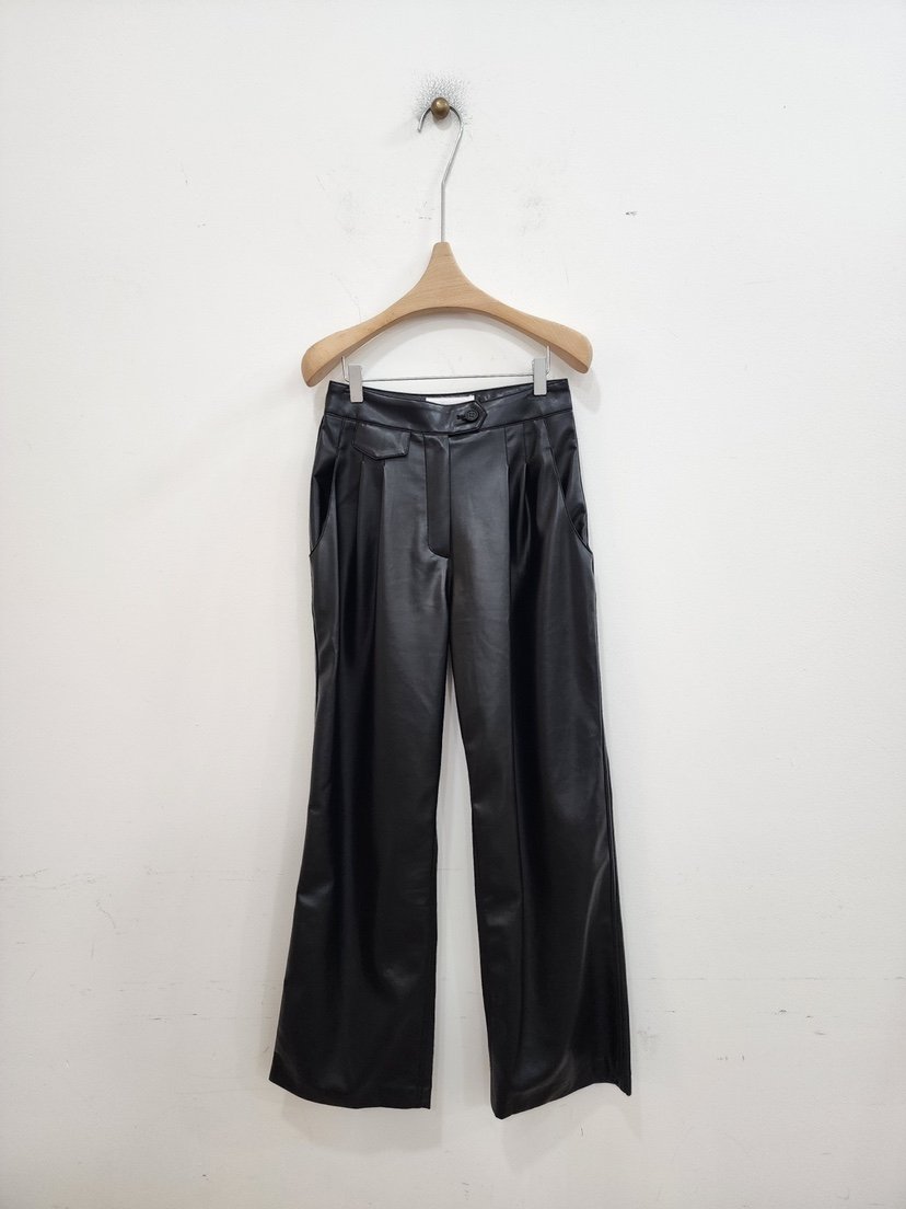 LE MIU東大門㊣代購女士新品職業推薦25秋冬時尚休閑褲小羊皮LE_MIU休閑褲