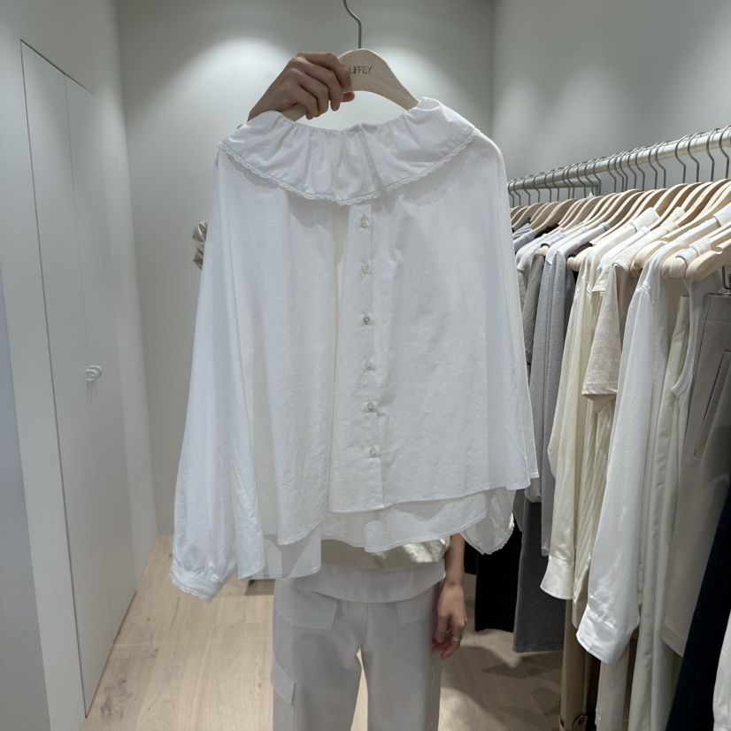 LIFFEY東大門㊣直郵女士新品時尚熱賣人氣真品襯衫蕾絲衫蕾絲LIFFEY襯衫/蕾絲衫